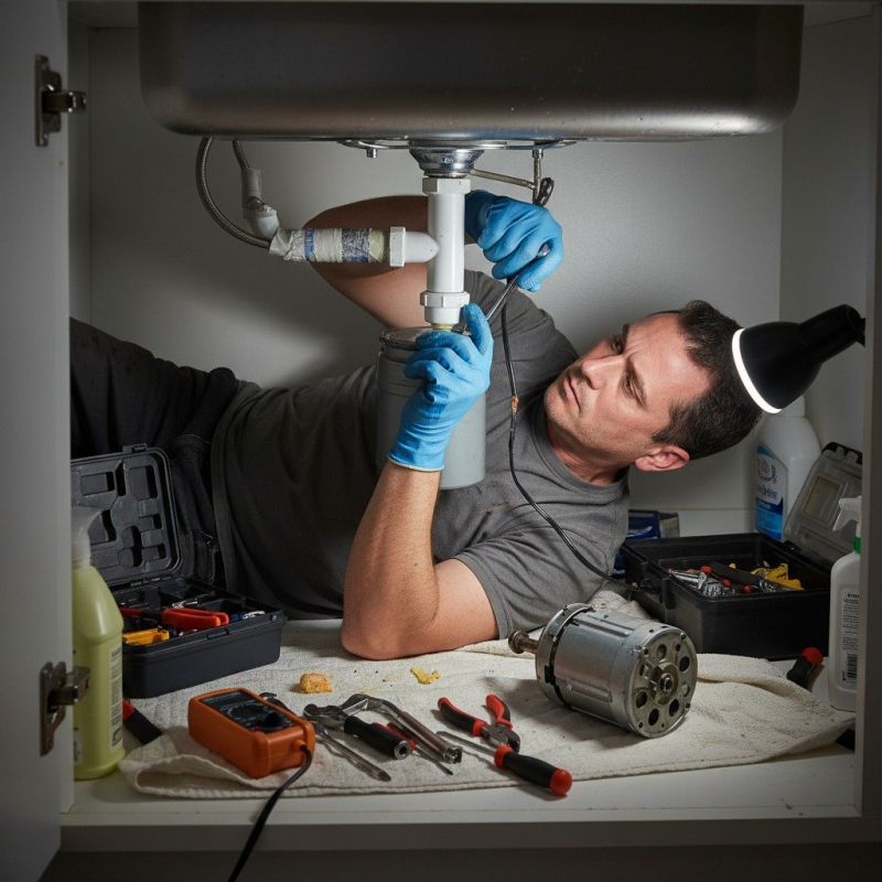 Garbage Disposal Installation detail